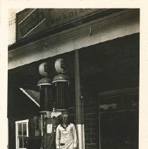 Oliver Willis Ford Garage, Oil Springs. Daughter Greta who served gas and k